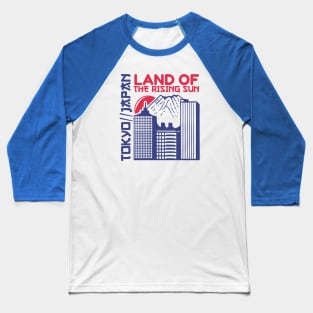 Retro Tokyo Japan Land of the Rising Sun Vintage City Art Baseball T-Shirt